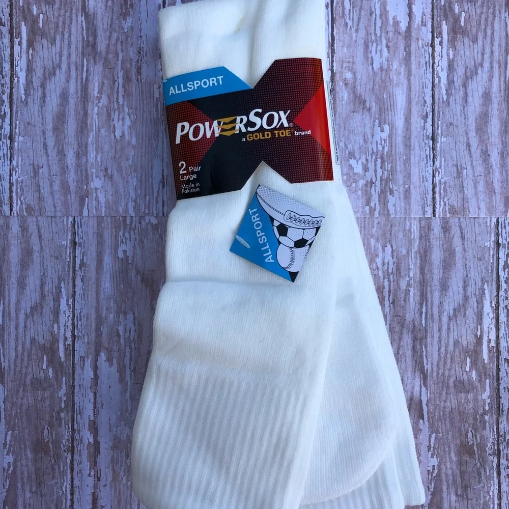 🌵 3/$15 2 pair Large PowerSox All Sports Socks Gold Toe